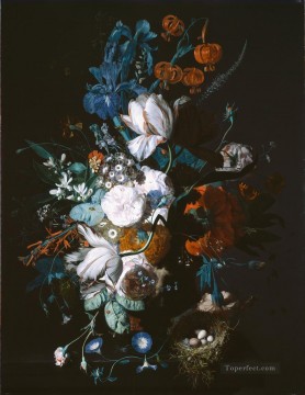 フラワーズ Painting - 花入り花瓶 ヤン・ファン・ホイスムの古典的な花